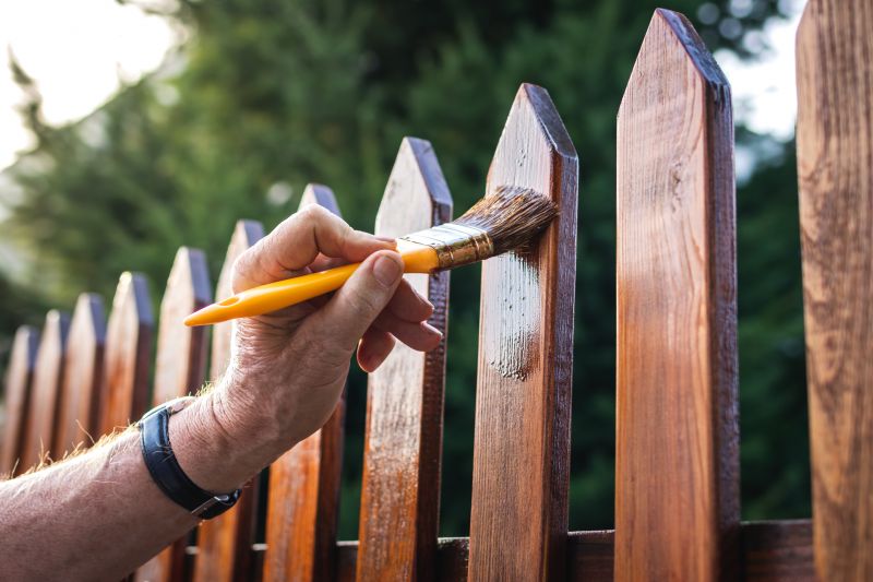 Stained Wooden Fence