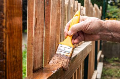 Fence Staining Process